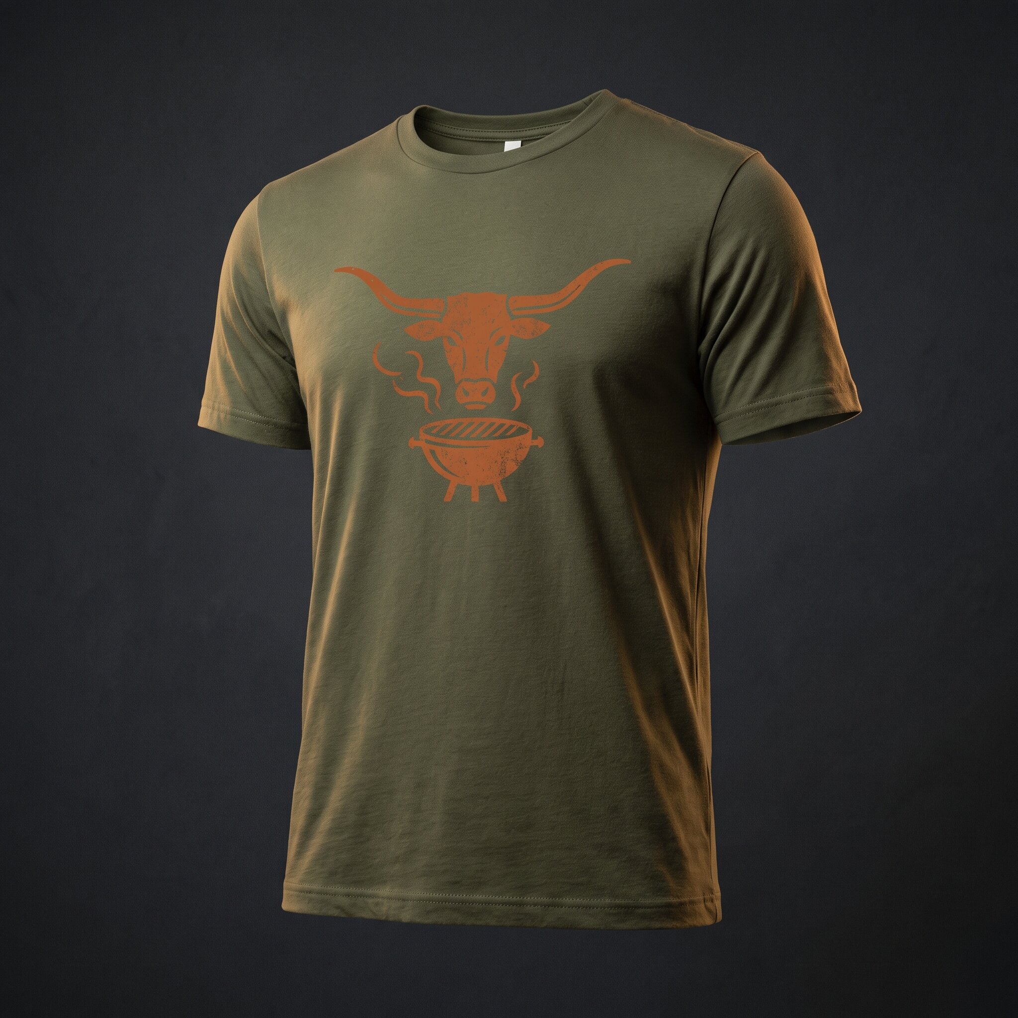 Signature Longhorn Tee Olive